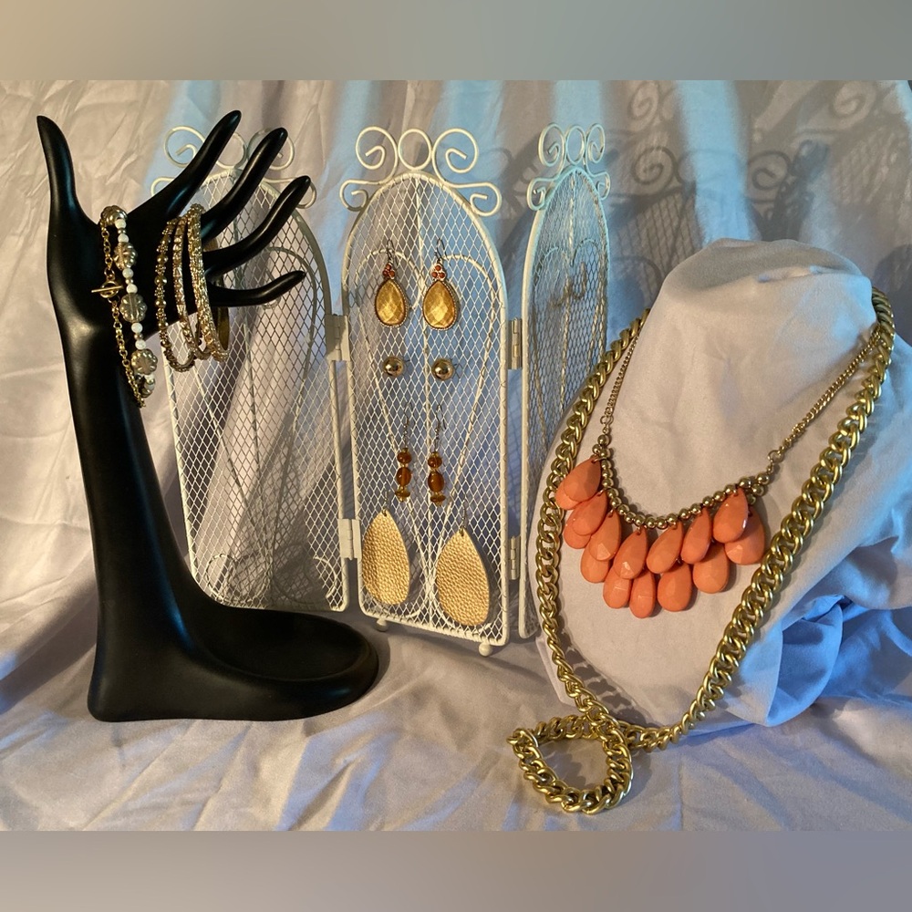 Gold Tone Costume Jewelry Lot